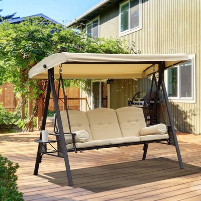 Balancelle de jardin 3 places grand confort OUTSUNNY