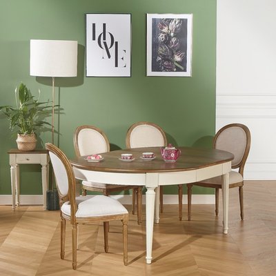 Table ovale en chêne 3 rallonges 8/10 couverts FLORENCE ROBIN DES BOIS