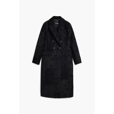 Manteau noir texturé DESIGUAL