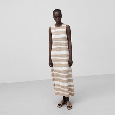 Robe rayée en maille texturée ADOLFO DOMINGUEZ