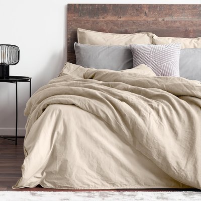 Parure housse de couette 100% lin et coton lavé 57 fils - dune C DESIGN HOME TEXTILE
