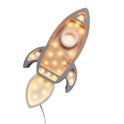 Lampe Veilleuse Fusée gris clair LITTLE LIGHTS