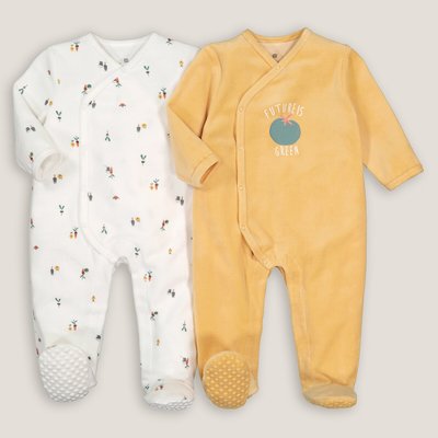 2er-Pack Strampler aus Samt LA REDOUTE COLLECTIONS