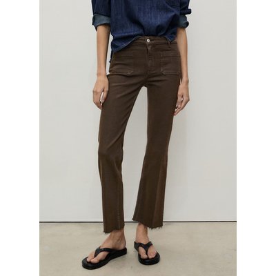 Jean flare crop poches MANGO