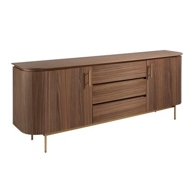 Buffet en bois Noyer et acier poli ANGEL CERDA