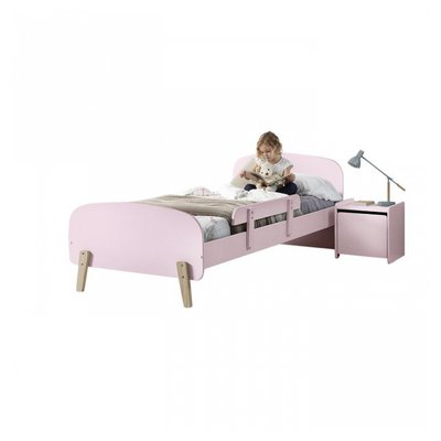 KIDDY Lit simple en et sommier + Barrière de sécurité + Chevet enfant porte VIPACK