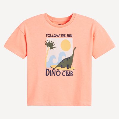 T-shirt col rond, motif dinosaure LA REDOUTE COLLECTIONS