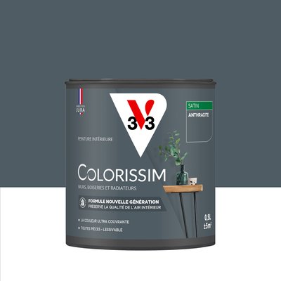 Peinture intérieure murale Colorissim Satin, Les gris V33