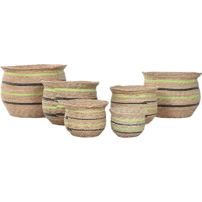 Cache pot en fibre tressée style arabe  et  élégant RECOLLECTION
