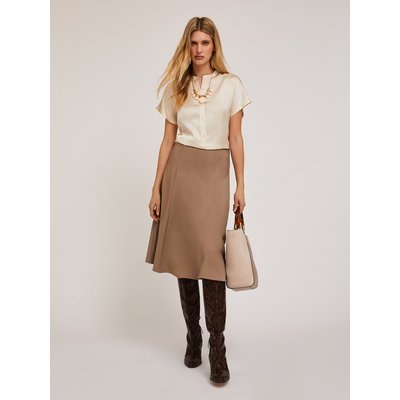 Blusa bimaterica con parte frontale in viscosa satin MOTIVI
