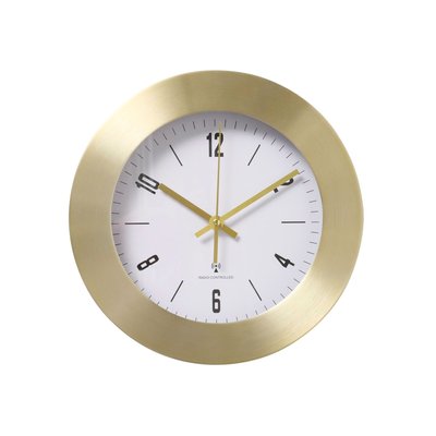 Horloge murale métal doré 30x30x4.8cm WADIGA