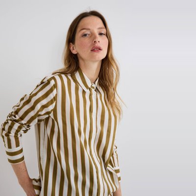 Chemise imprimée manches longues en coton BIO MONOPRIX
