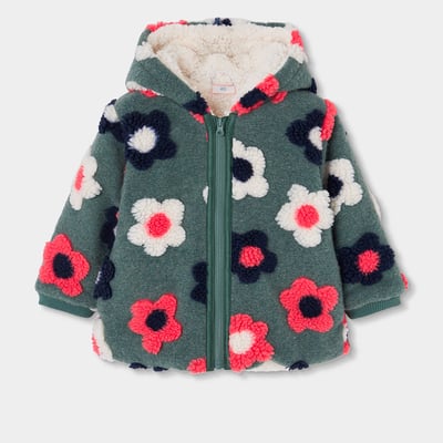 Manteau fille molleton imprimé fleurs BOBOLI