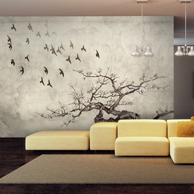 Papier peint intissé panoramique Animaux Flock of birds EDEN