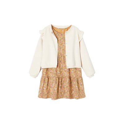 Ensemble robe et cardigan à volants VERTBAUDET