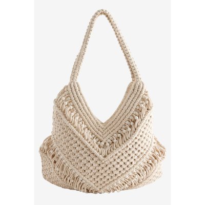 Sac bandoulière en macramé avec perles NEXT