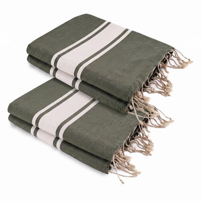 Lot de 2 foutas XXL coton ST TROPEZ FEBRONIE