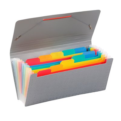 Trieur accordéon 10 compartiments - Format chèque 26x13cm RAINBOW TOUCH VIQUEL