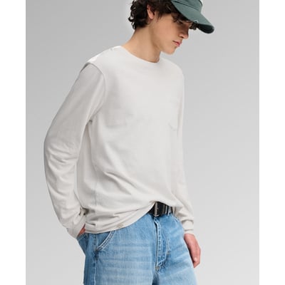 Top à manches longues avec poche en coton et lin SUPERDRY