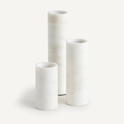 Lot de 3 bougeoirs en marbre, Scafi AM.PM