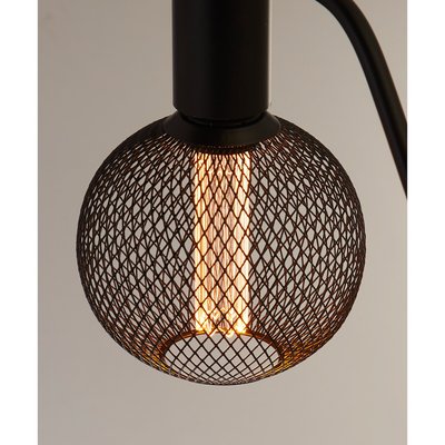 Black Globe Metal Cage LED E27 Bulb SO'HOME