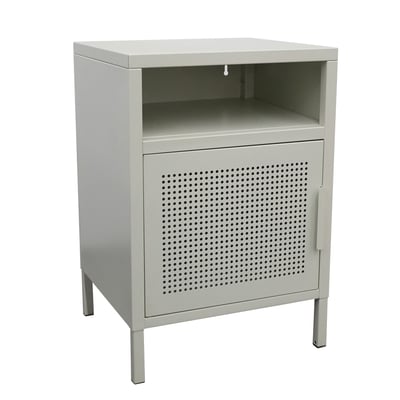 Table de chevet 1 porte, métal, BODEN NORDLYS