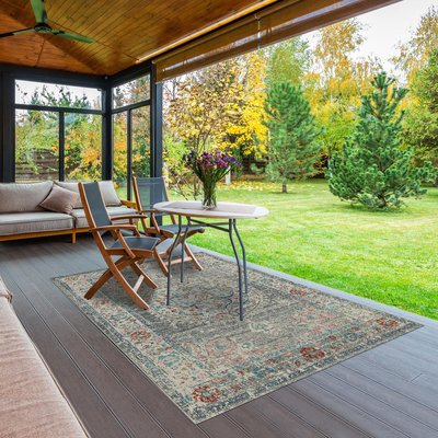 Tapis extérieur tissé kilim rectangle SALOUT B UN AMOUR DE TAPIS