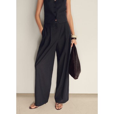 Pantalon de costume droit lin mélangé MANGO