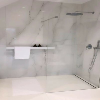 Полка настенная металлическая с отсеком для полотенца, 120 см SO'HOME