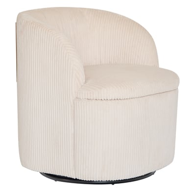 Fauteuil pivotant et pouf, tissu, HALMSTAD NORDLYS
