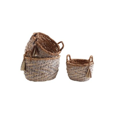 Corbeilles de rangement rondes en bananier (Lot de 3) AUBRY GASPARD