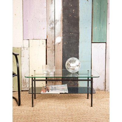 Table basse en verre Liv N°309 - Bon état DEBONGOUT