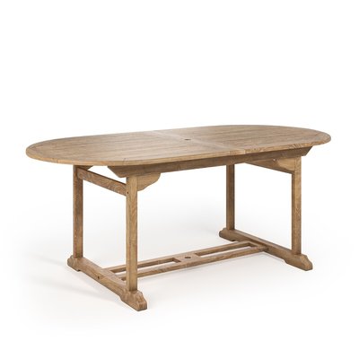 Mesa de teca, 8 a 14 comensales, 2 extensiones plegables, Arly LA REDOUTE INTERIEURS