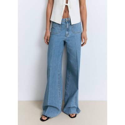Jean wideleg poches taille haute MANGO