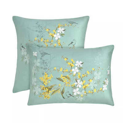 Taie d'oreiller satin de coton MIMOSAS D'ETE GARNIER THIEBAUT