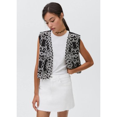 Minijupe jean ourlet effiloché MANGO TEEN