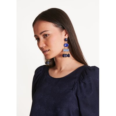 Boucles d'oreilles longues avec résine LA FEE MARABOUTEE