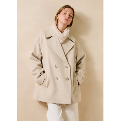 Manteau caban en laine LA FEE MARABOUTEE