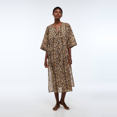 Robe de plage imprimé animalier en coton BIO GOTS MONOPRIX