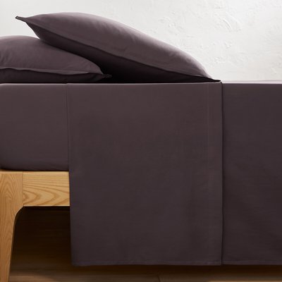 Drap plat satin de coton lavé, Victor uni LA REDOUTE INTERIEURS