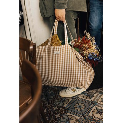 Sac week-end en coton, VICHY GABRIELLE PARIS
