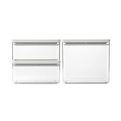 Lot de 3 bocaux empilables 2x1,5L & 1x3.5L BRABANTIA