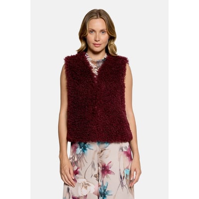 Veste sans manches en peluche unicolore VERA MONT