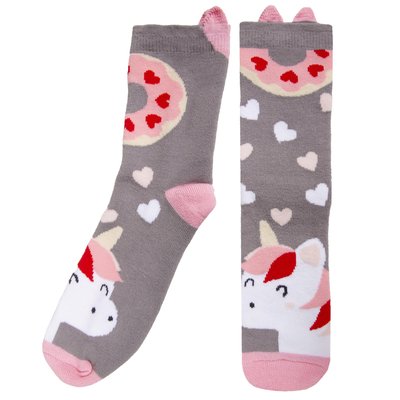 Chaussettes anti-dérapantes détail licorne - 27 au 34 ISOTONER