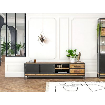 Meuble TV 190 cm bois massif, BEAUBOURG BOBOCHIC