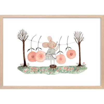 Affiche enfant lessive chez souricette HEXOA