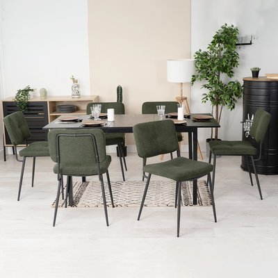 Ensemble de table à manger extensible à allonge avec 6 chaises, BARI6PCSSET MEUBLES COSY