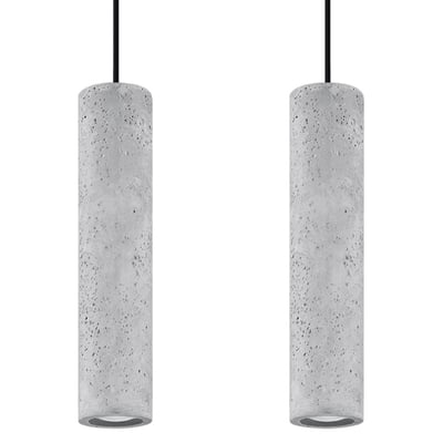 Suspension Béton Gris GU10 2 Luvo EDEN