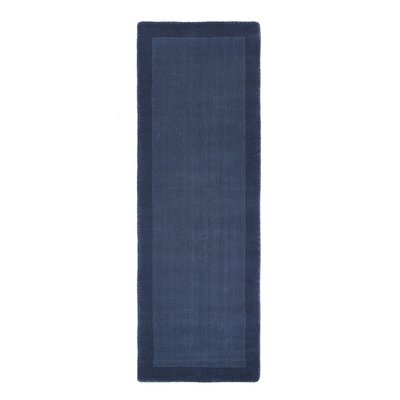 Two Tone Border Plain Runner in 100% Wool SO'HOME