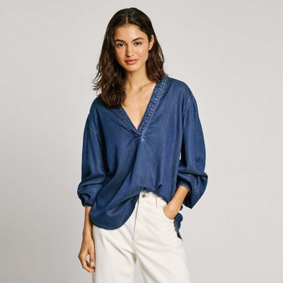 Blouse À Col En V En Denim PEPE JEANS